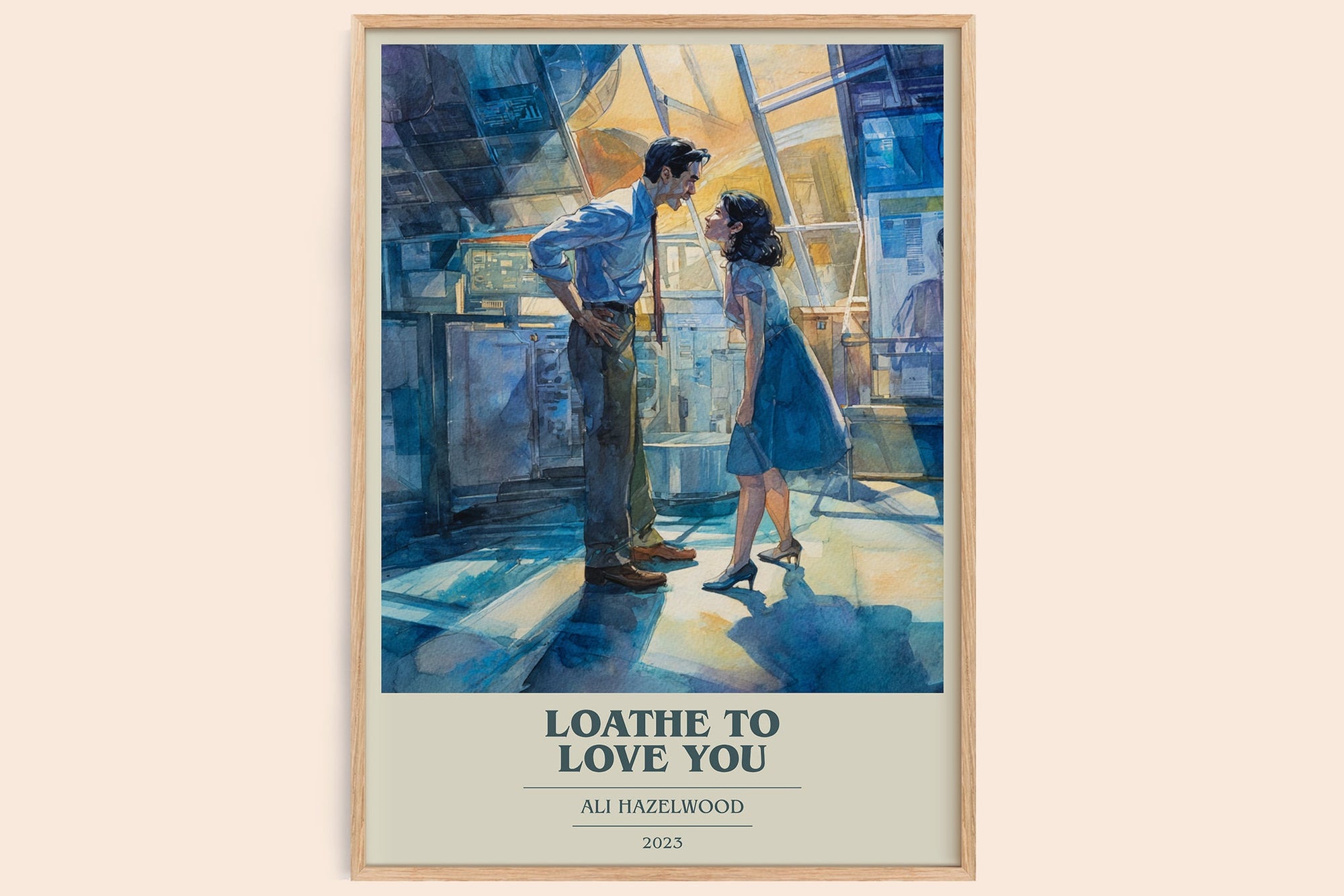 Loathe to Love You book cover book poster by Ali Hazelwood – framed literary art print