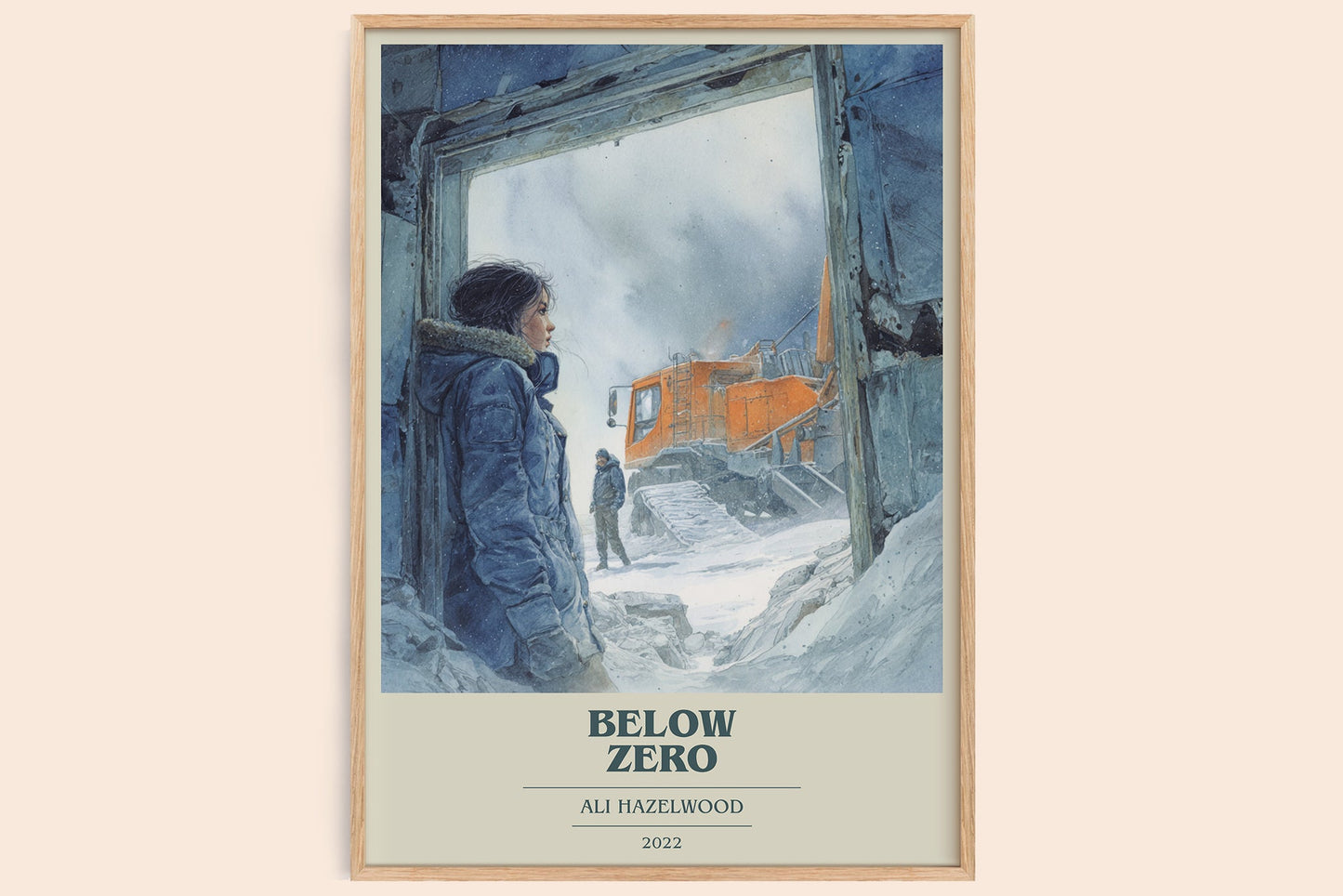 Below Zero book cover book poster by Ali Hazelwood – framed literary art print