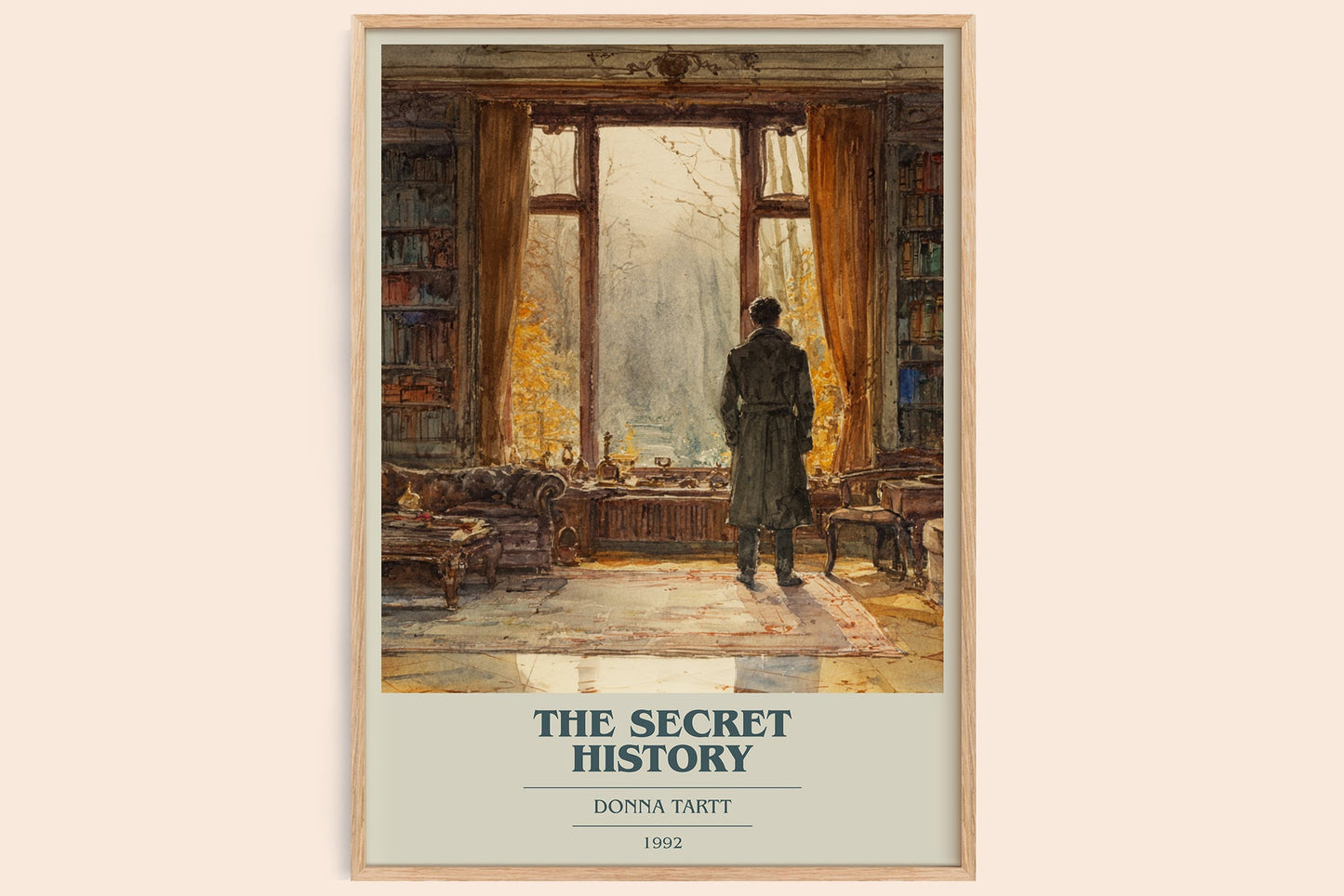 The Secret History book cover book poster by Donna Tartt – framed literary art print