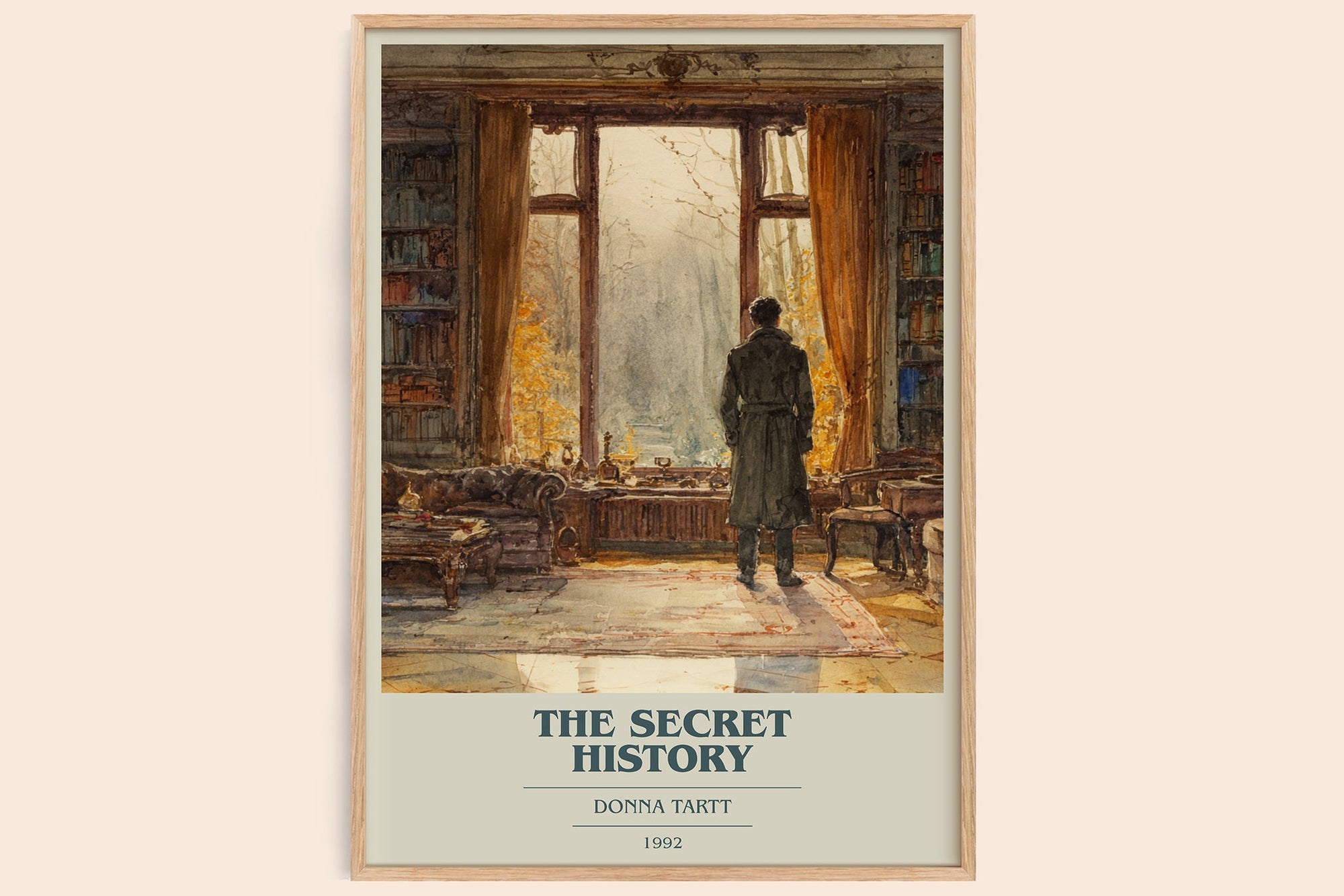 The Secret History book cover book poster by Donna Tartt – framed literary art print