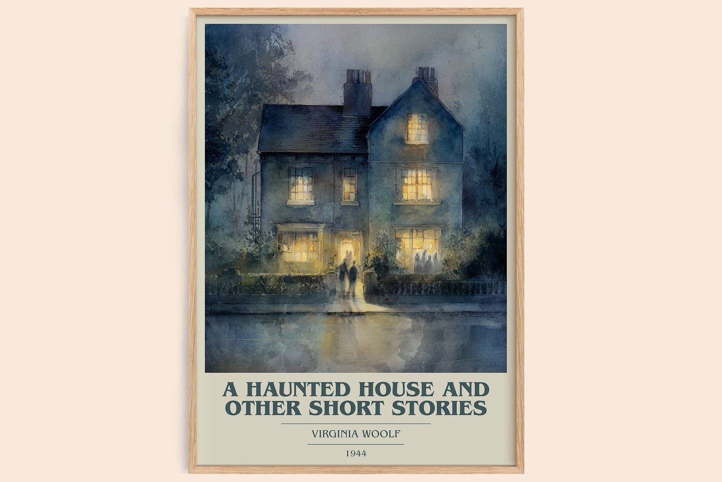 A Haunted House: And Other Short Stories book cover book poster by Virginia Woolf – framed literary art print