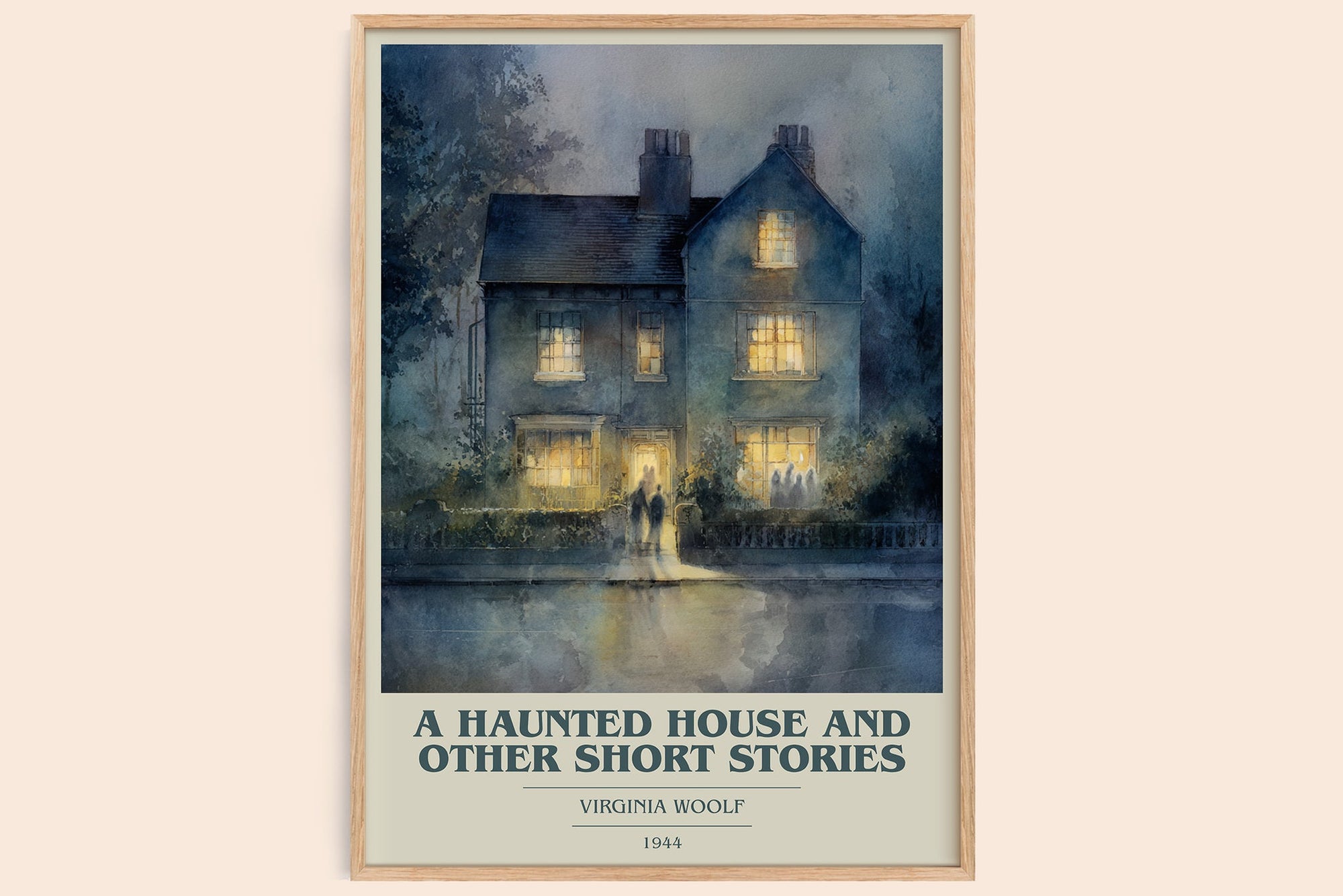 A Haunted House: And Other Short Stories book cover book poster by Virginia Woolf – framed literary art print