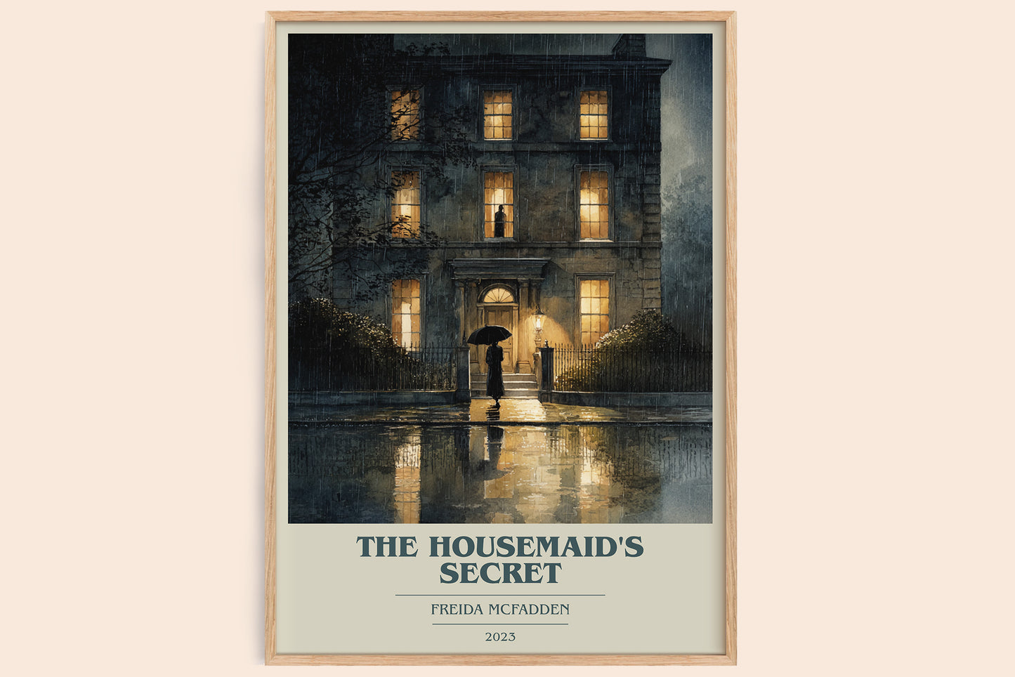 The Housemaid's Secret book cover book poster by Freida McFadden – framed literary art print