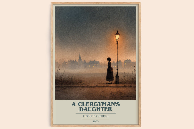 A Clergyman's Daughter book cover book poster by George Orwell – framed literary art print
