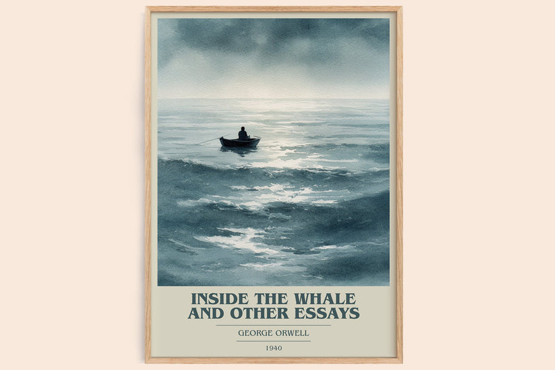 Inside the Whale and Other Essays book cover book poster by George Orwell – framed literary art print
