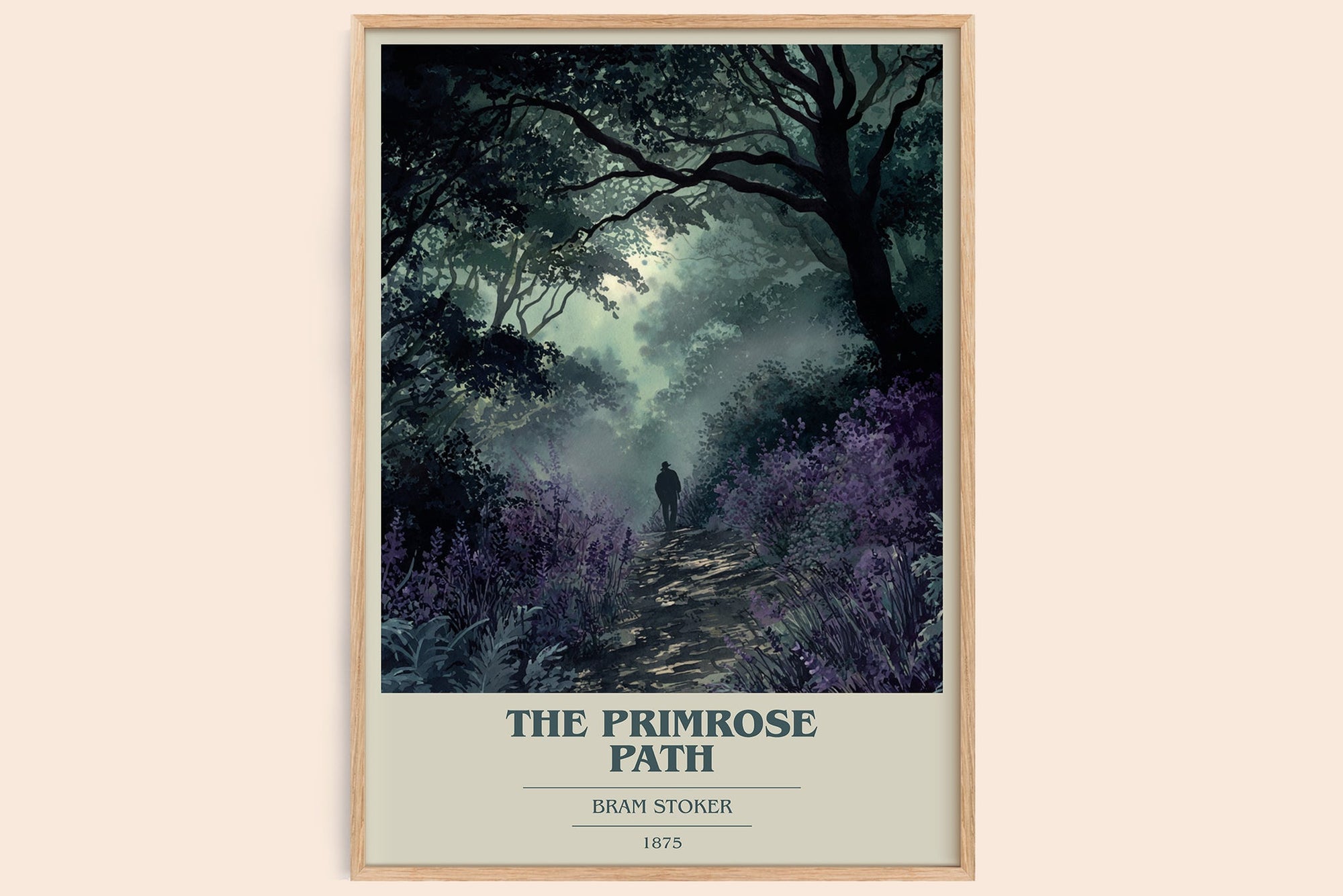 The Primrose Path book cover book poster by Bram Stoker – framed literary art print