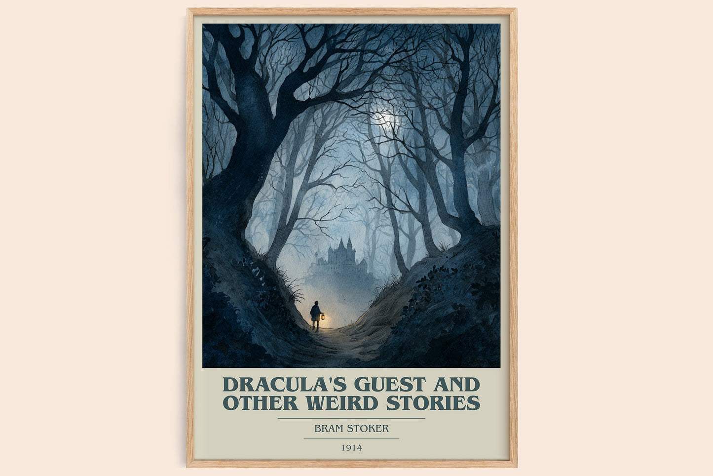 Dracula's Guest And Other Weird Stories book cover book poster by Bram Stoker – framed literary art print