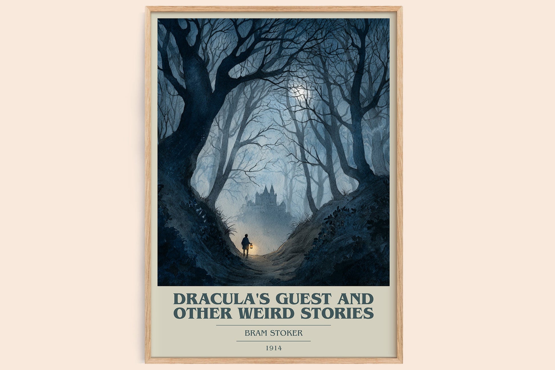 Dracula's Guest And Other Weird Stories book cover book poster by Bram Stoker – framed literary art print