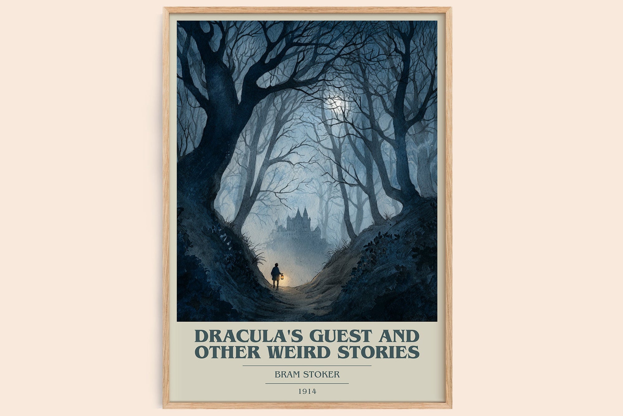 Dracula's Guest And Other Weird Stories book cover book poster by Bram Stoker – framed literary art print