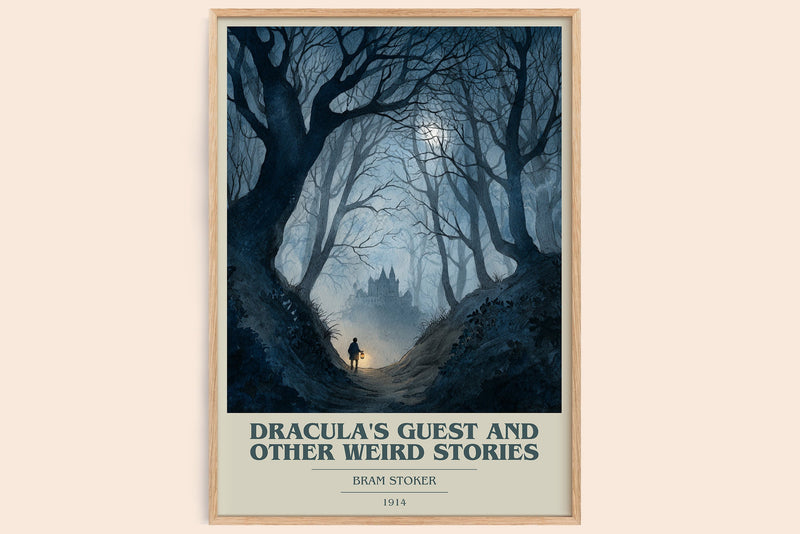 Dracula's Guest And Other Weird Stories book cover book poster by Bram Stoker – framed literary art print