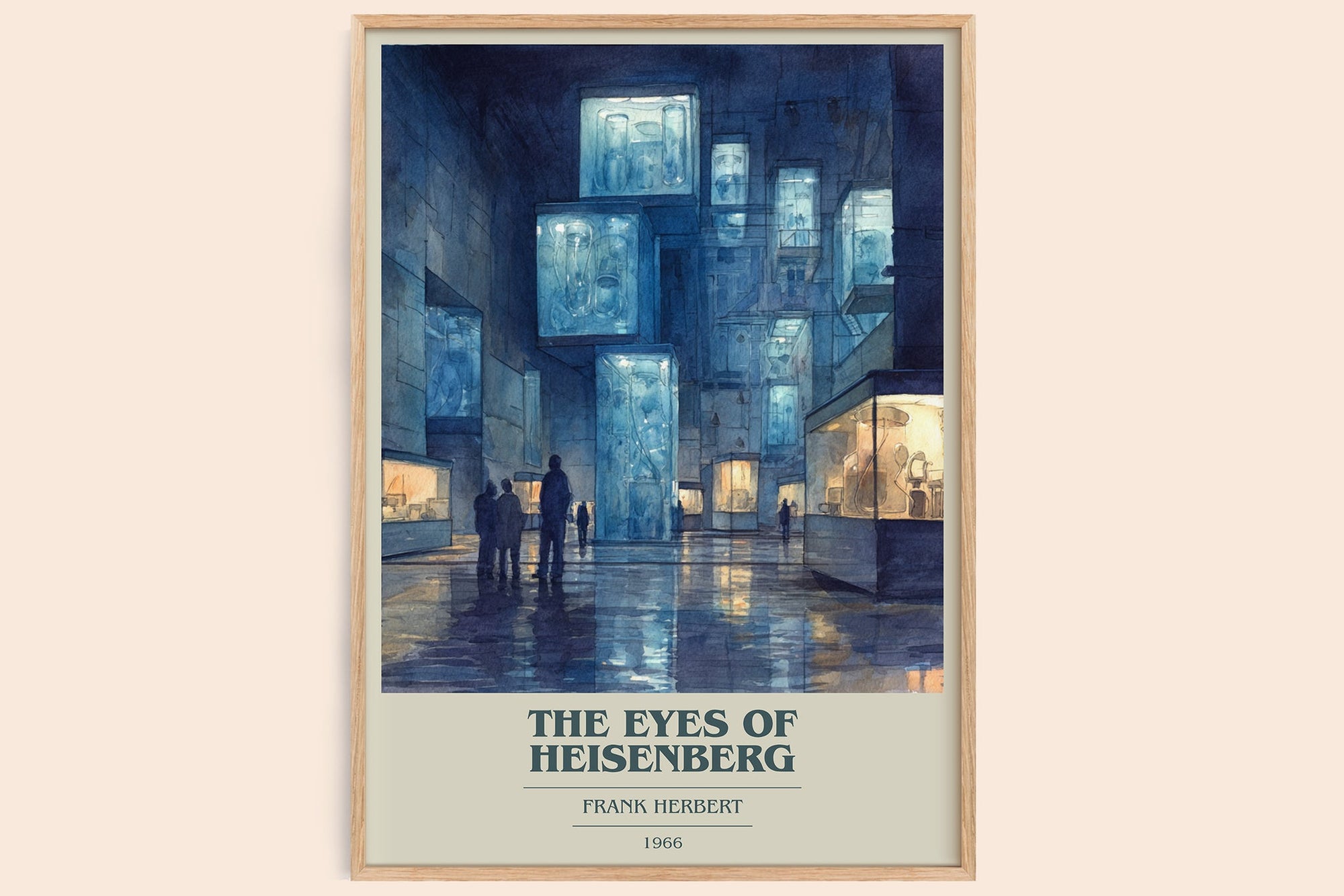 The Eyes of Heisenberg book cover book poster by Frank Herbert – framed literary art print