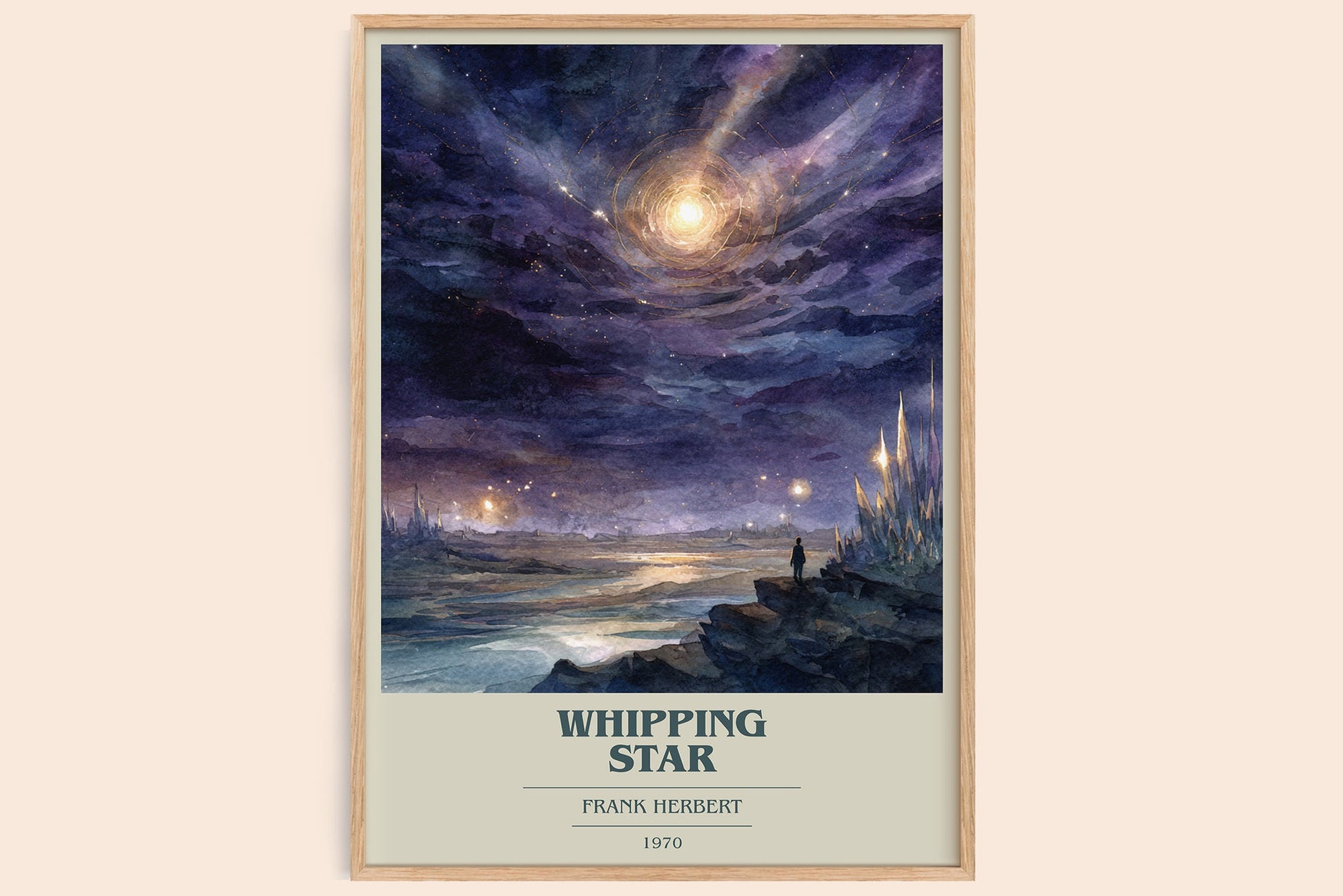 Whipping Star book cover book poster by Frank Herbert – framed literary art print