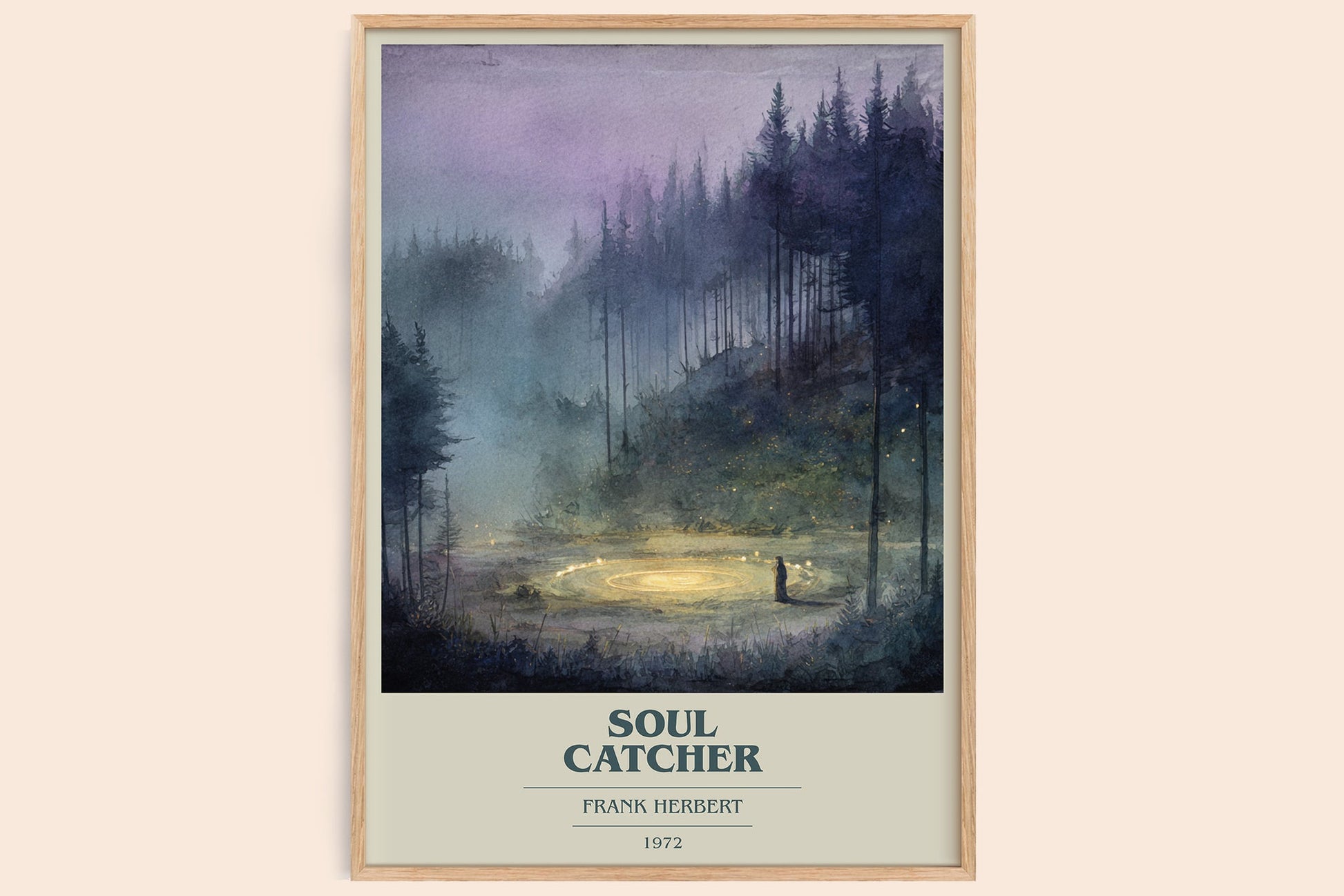 Soul Catcher book cover book poster by Frank Herbert – framed literary art print