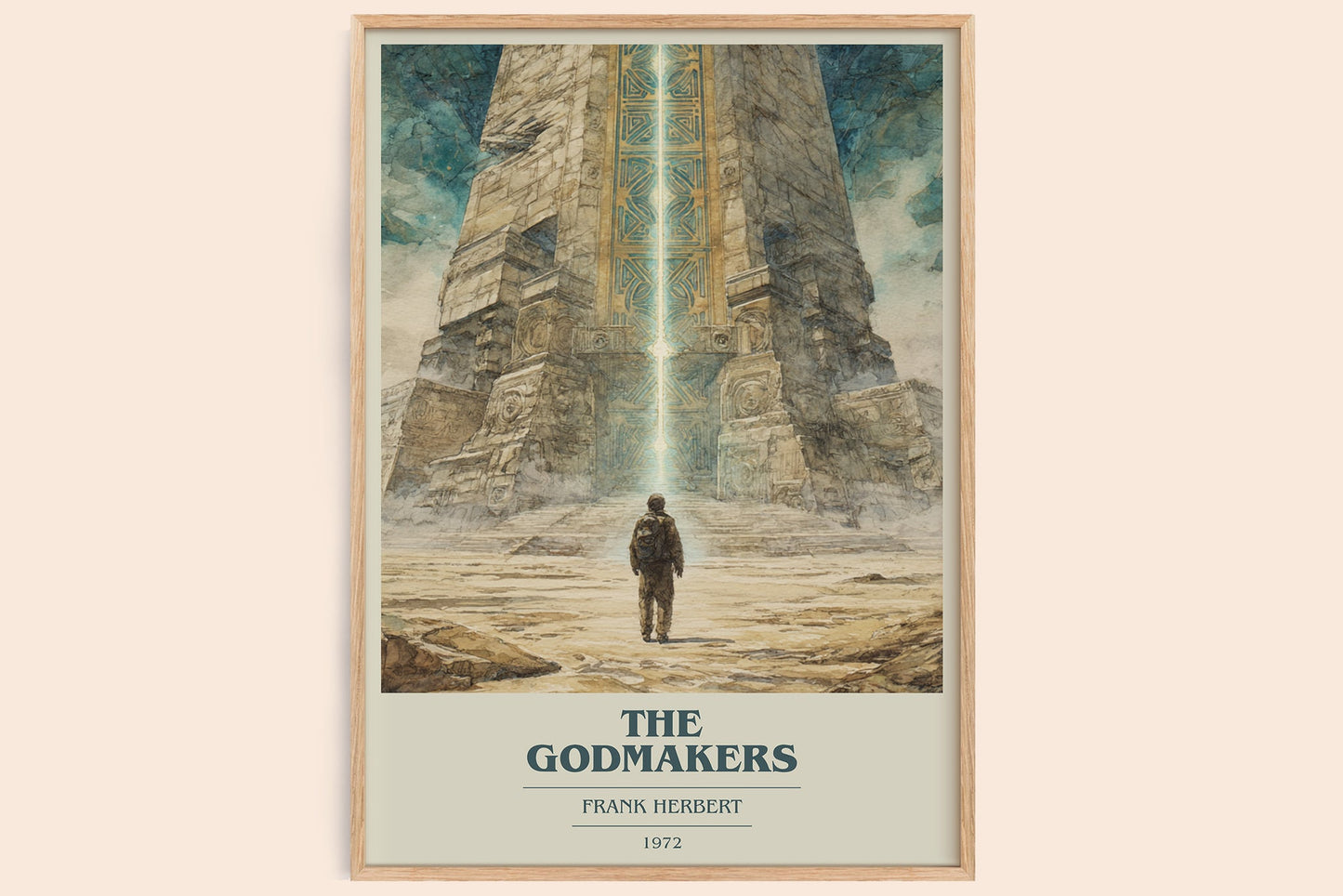 The Godmakers book cover book poster by Frank Herbert – framed literary art print