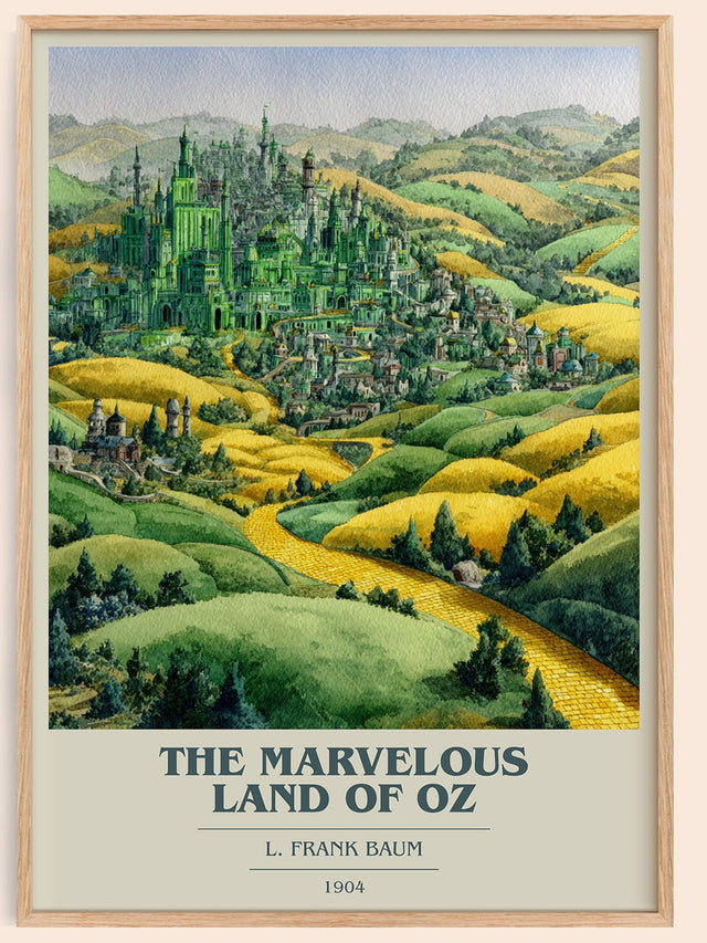 The Marvelous Land of Oz Book Cover Poster by L. Frank Baum