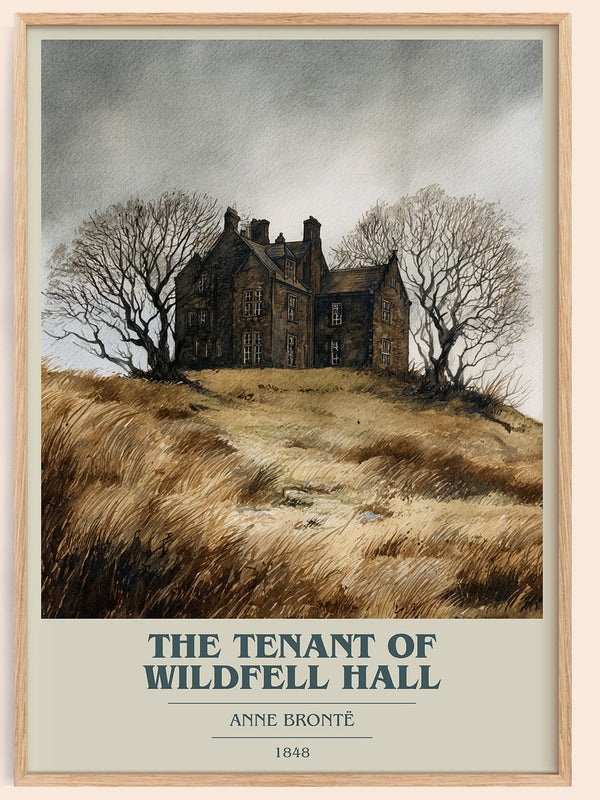 The Tenant Of Wildfell Hall book cover book poster by Anne Brontë – framed literary art print