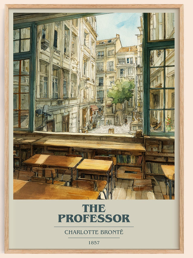 The Professor Book Cover Poster by Charlotte Bronte