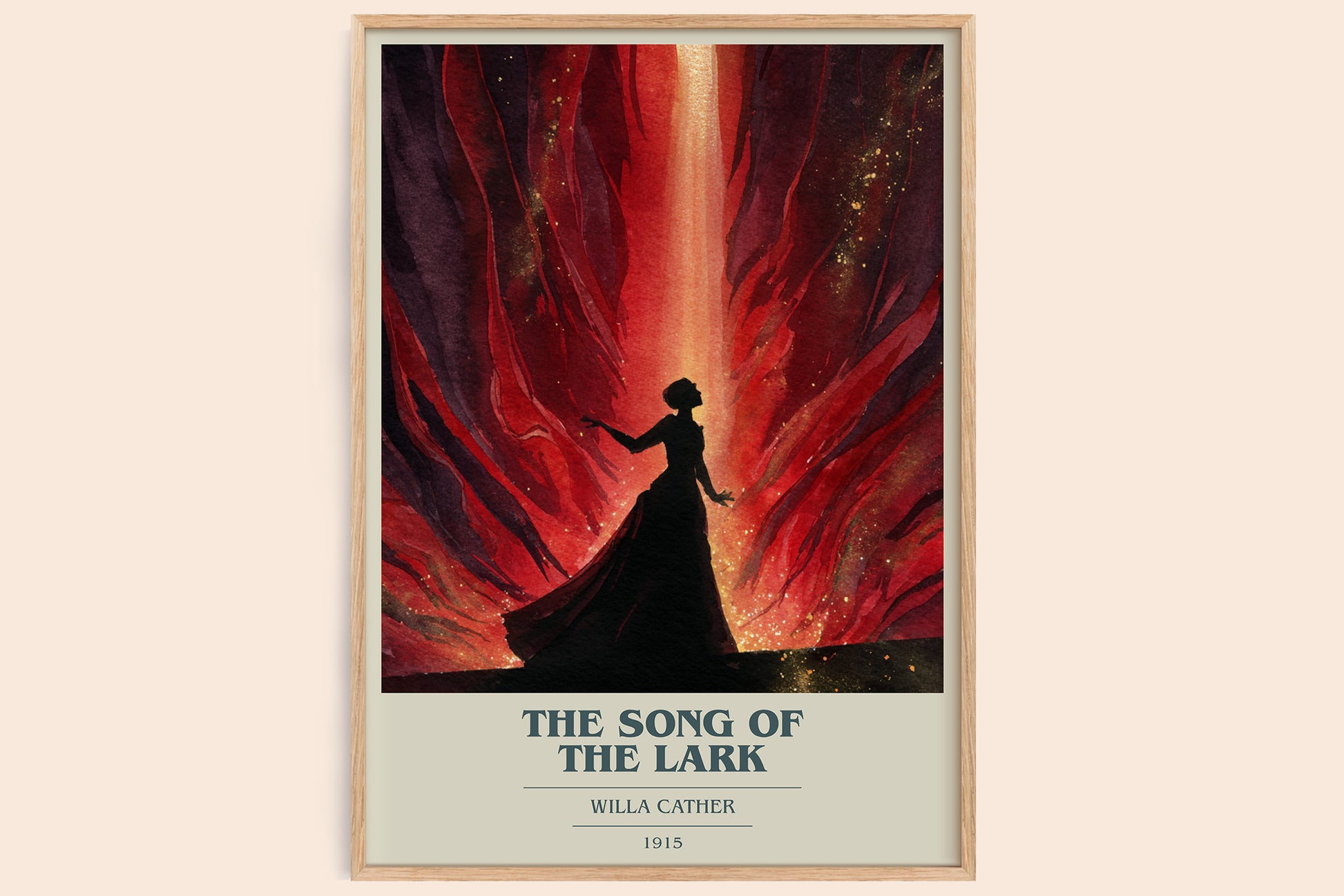 The Song of the Lark book cover book poster by Willa Cather – framed literary art print