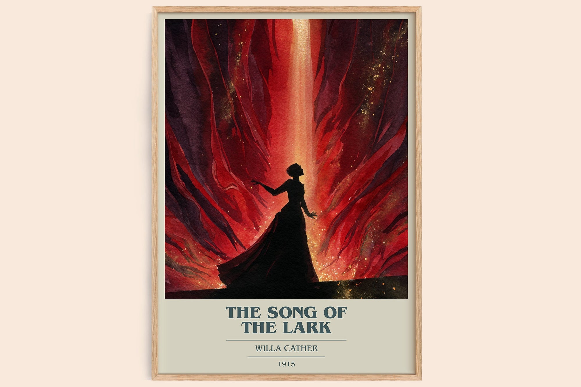 The Song of the Lark book cover book poster by Willa Cather – framed literary art print