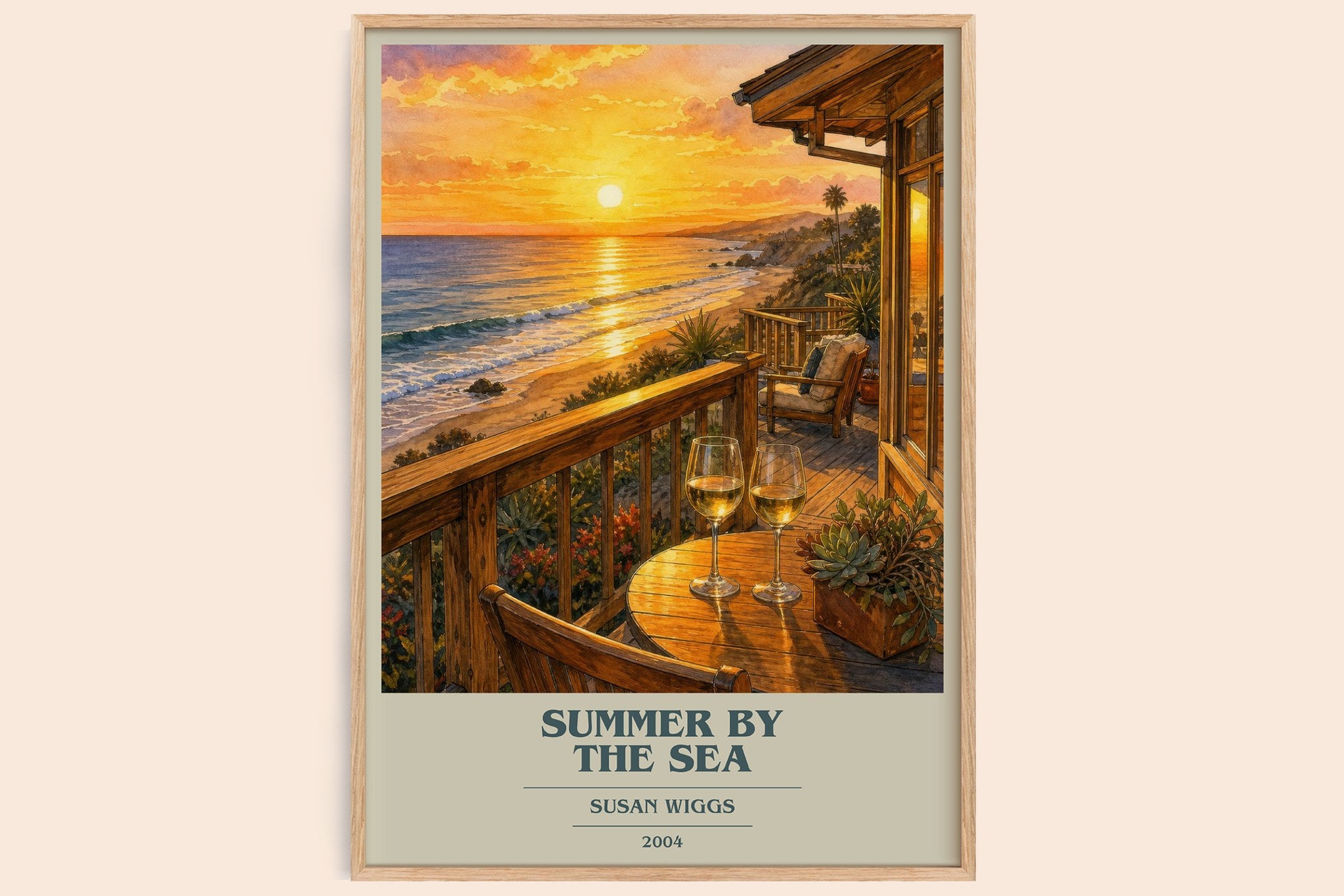 Summer by the Sea Book Cover Poster by Susan Wiggs