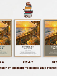 Summer by the Sea bookish print in frame leaning in hallway – romance wall art