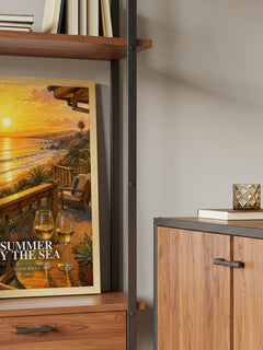 Summer by the Sea book watercolour illustration paper finish options – matte satin gloss