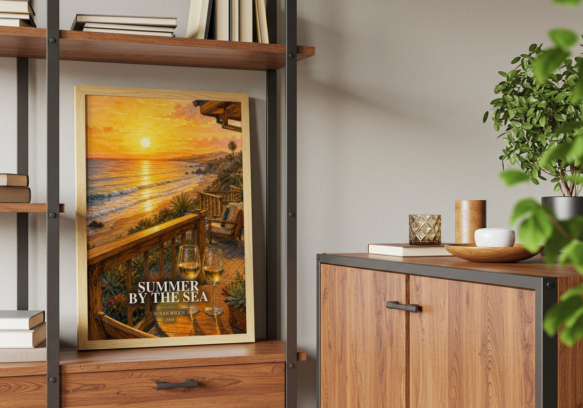 Summer by the Sea book watercolour illustration paper finish options – matte satin gloss