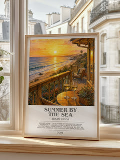 Summer by the Sea bookish poster colour and style options – Susan Wiggs book art