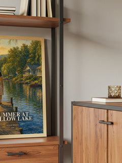 Summer at Willow Lake book watercolour illustration paper finish options – matte satin gloss