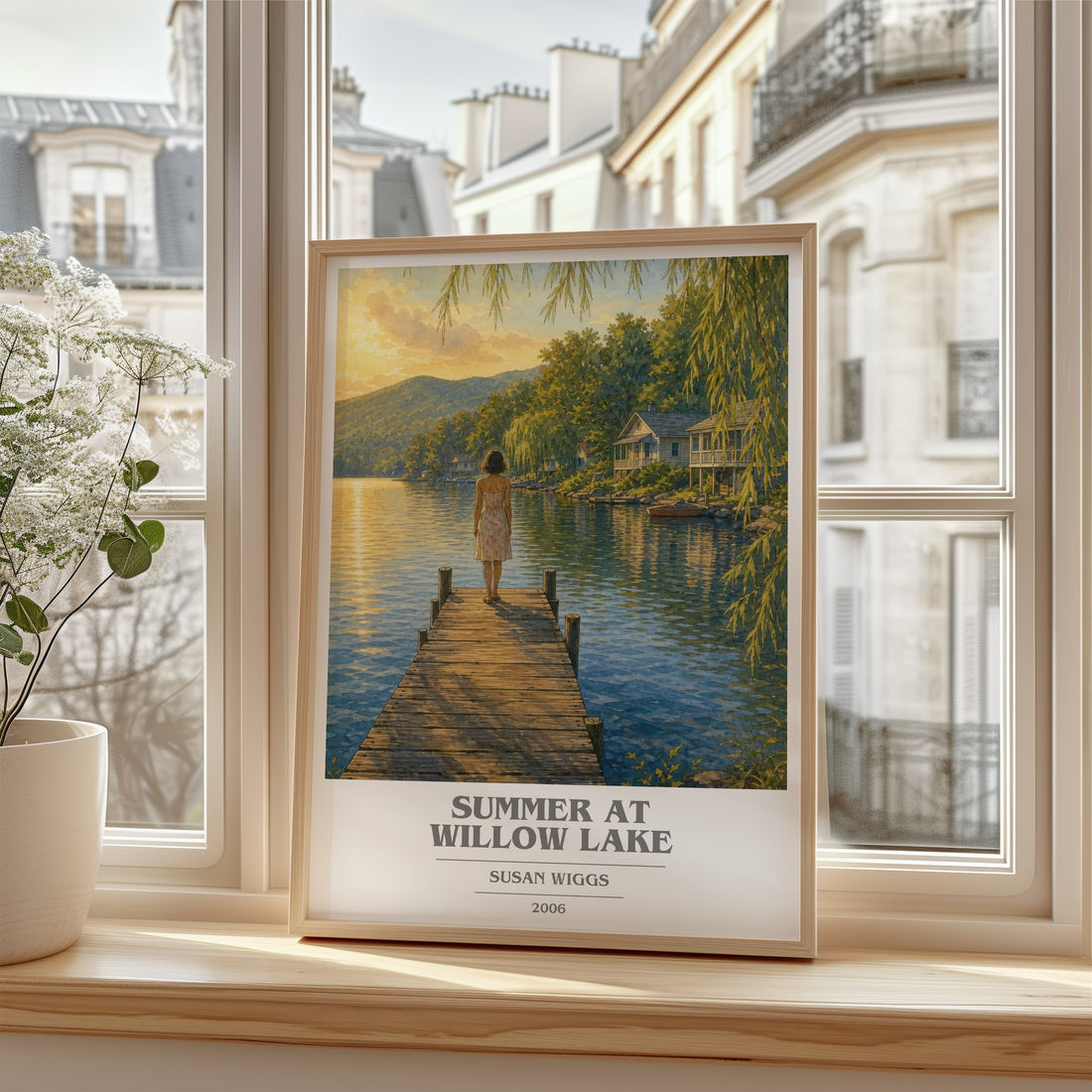 Summer at Willow Lake book cover poster colour and style options – Susan Wiggs book art