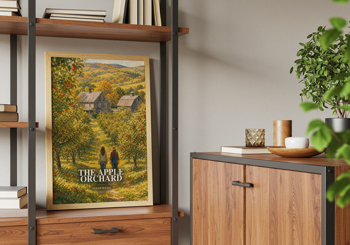 The Apple Orchard book watercolour illustration paper finish options – matte satin gloss