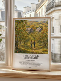 The Apple Orchard bookish poster colour and style options – Susan Wiggs book art