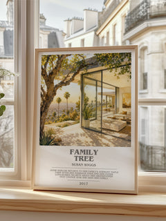Family Tree bookish poster colour and style options – Susan Wiggs book art