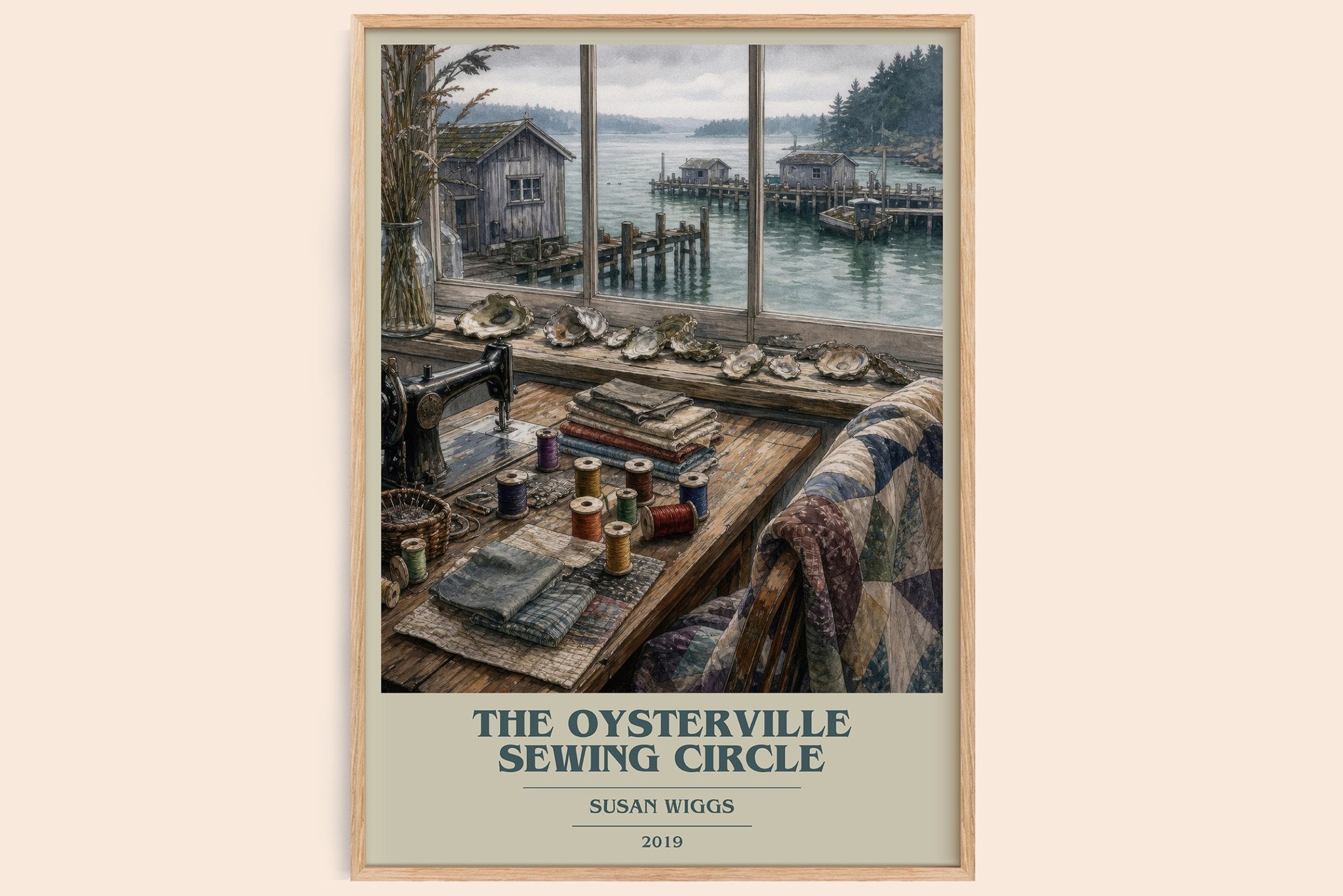 The Oysterville Sewing Circle Book Cover Poster by Susan Wiggs