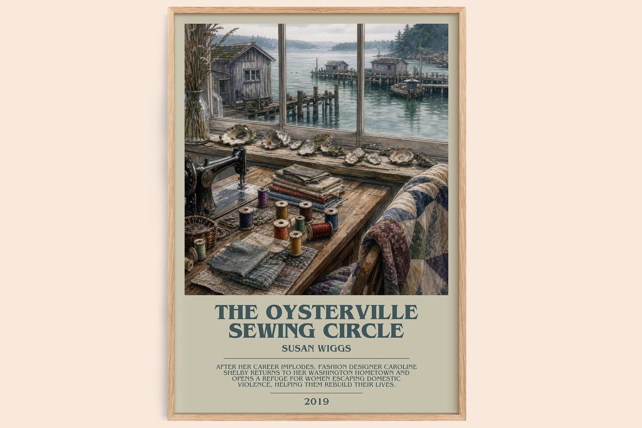 The Oysterville Sewing Circle Bookish Wall Art by Susan Wiggs