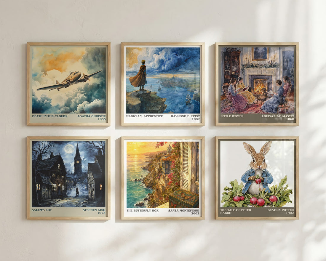 The Butterfly Box literary art print colour and style options – Santa Montefiore book art