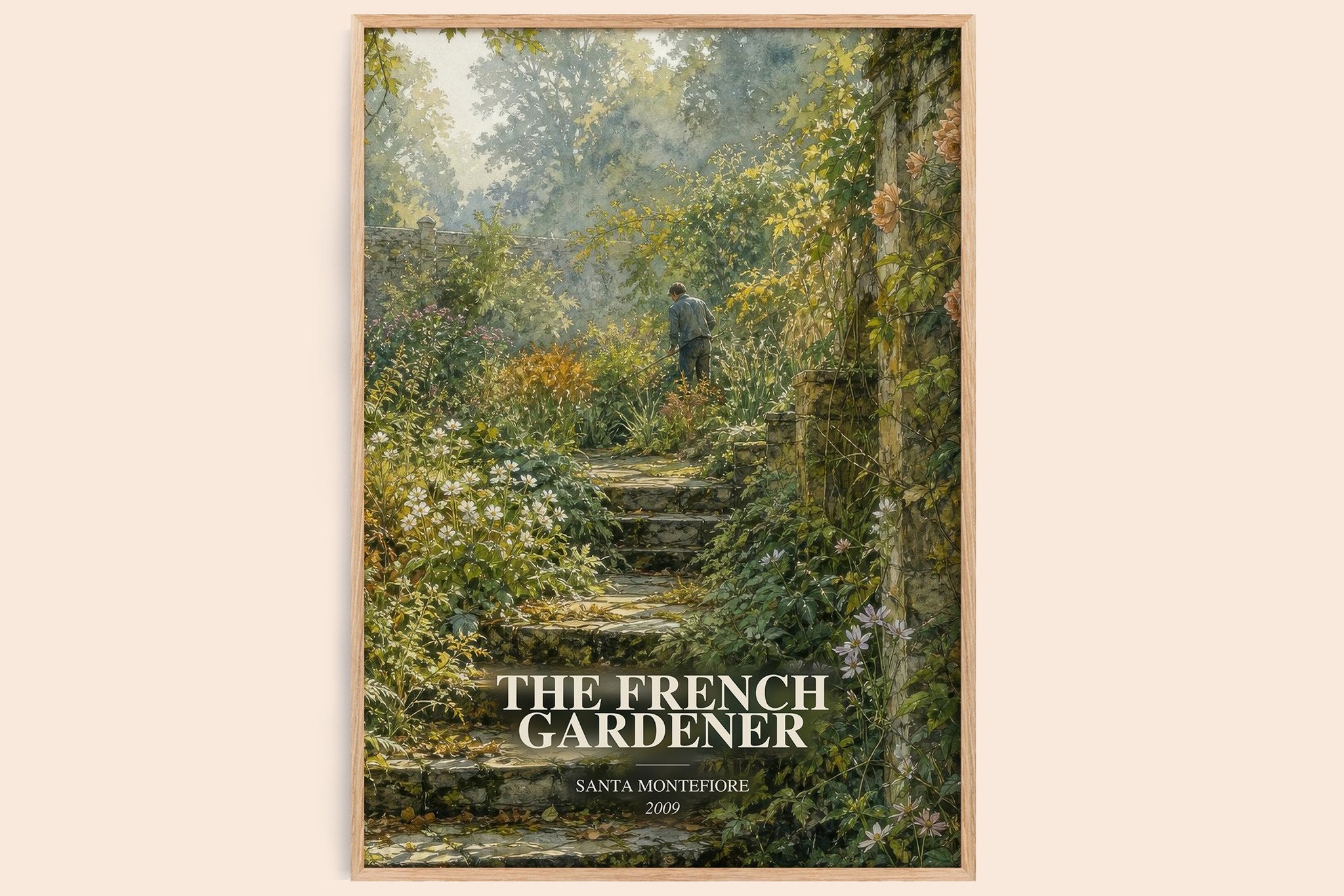 The French Gardener Book Watercolour Illustration by Santa Montefiore