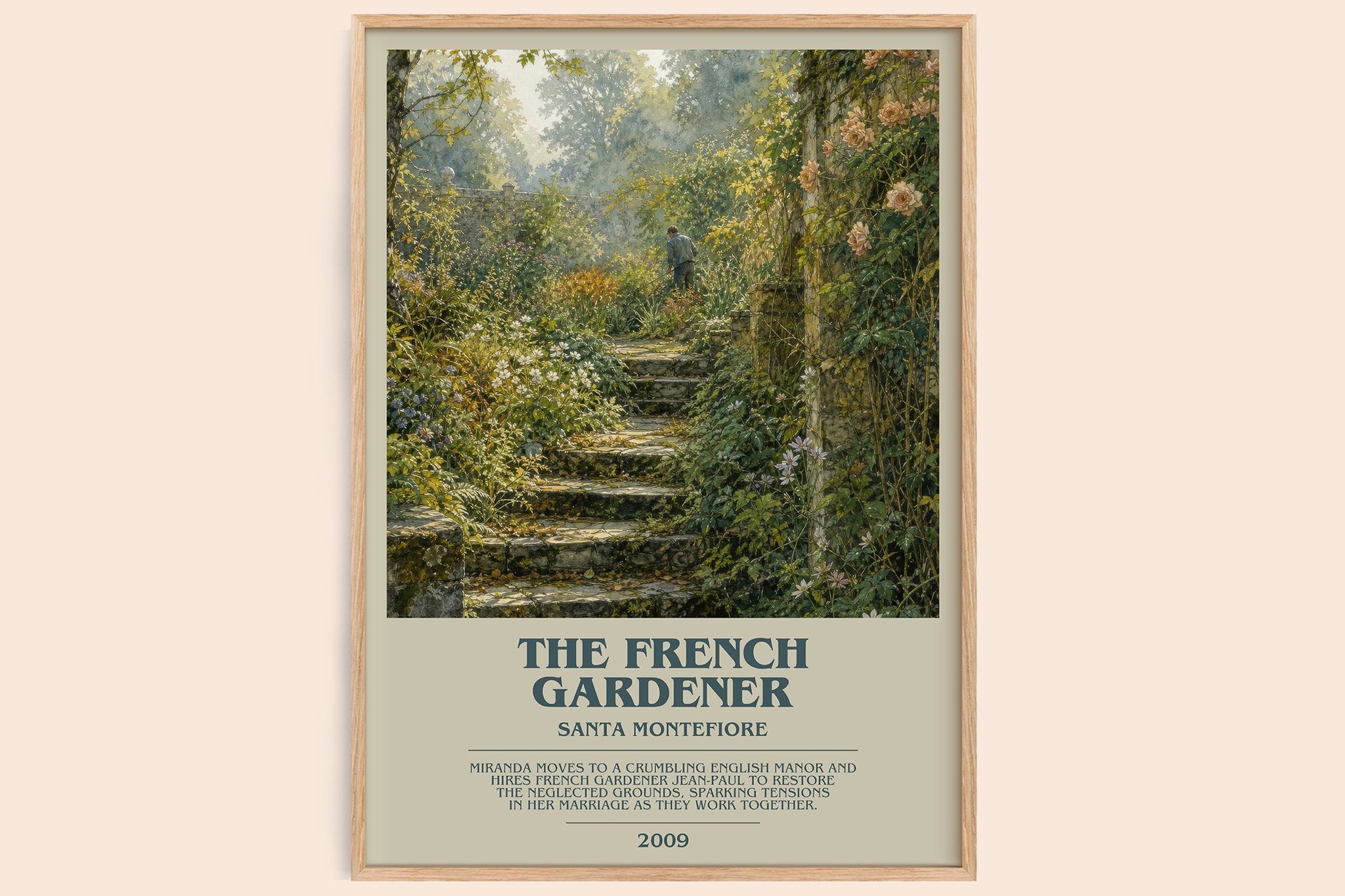 The French Gardener Bookish Wall Art by Santa Montefiore