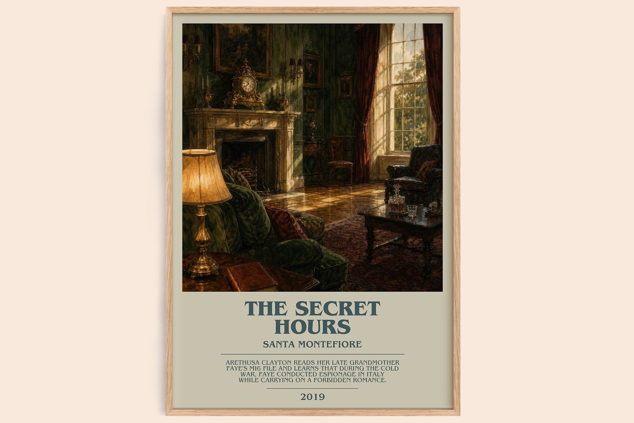 The Secret Hours Bookish Wall Art by Santa Montefiore