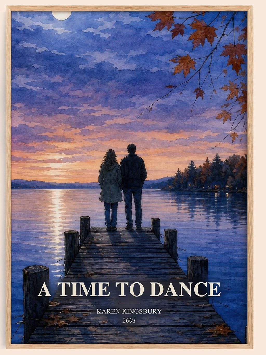 A Time to Dance watercolour book poster by Karen Kingsbury – framed literary art print