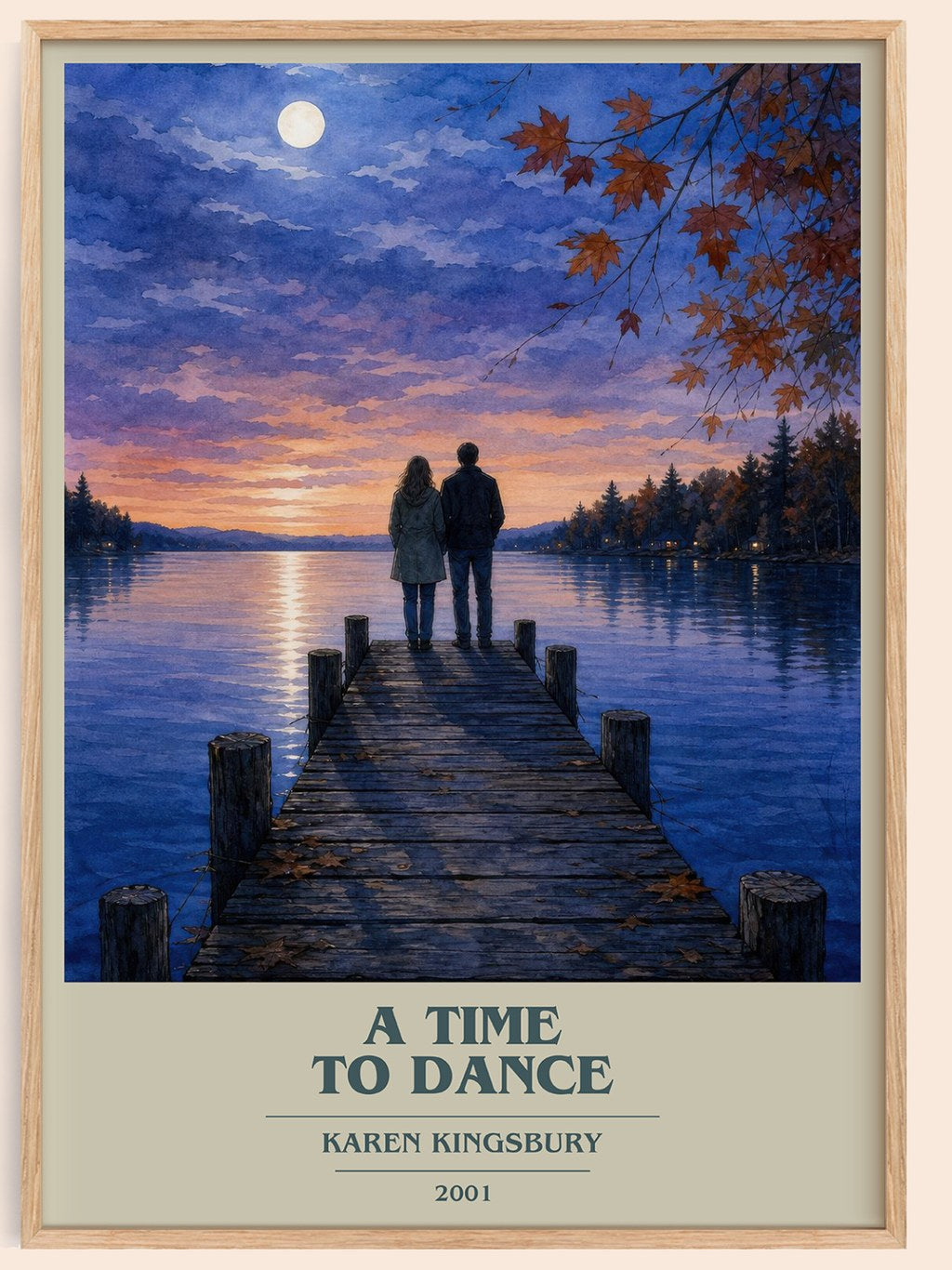 A Time to Dance book cover book poster by Karen Kingsbury – framed literary art print