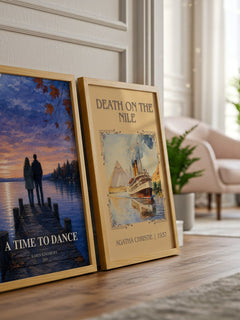 A Time to Dance watercolour print framed by window – literary home decor