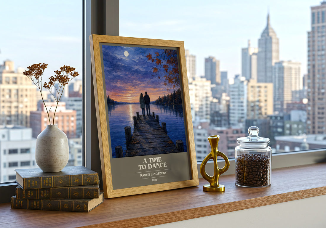 A Time to Dance book cover print framed by window – literary home decor