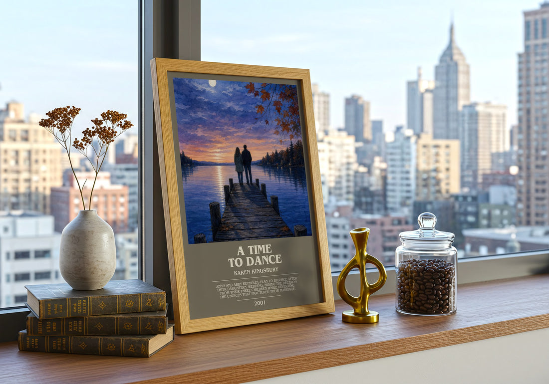 A Time to Dance bookish print framed by window – literary home decor