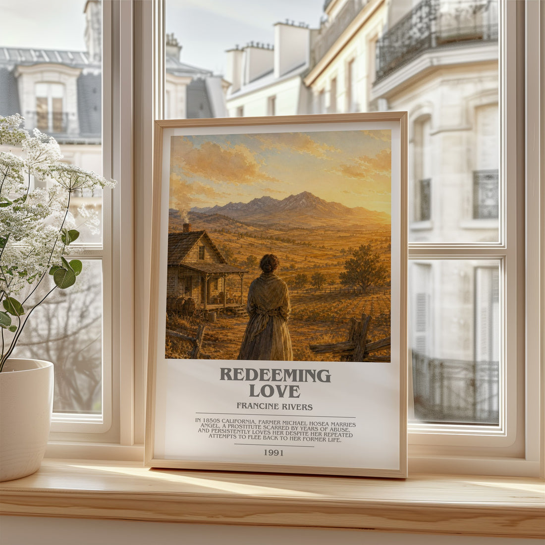 Redeeming Love bookish poster colour and style options – Francine Rivers book art