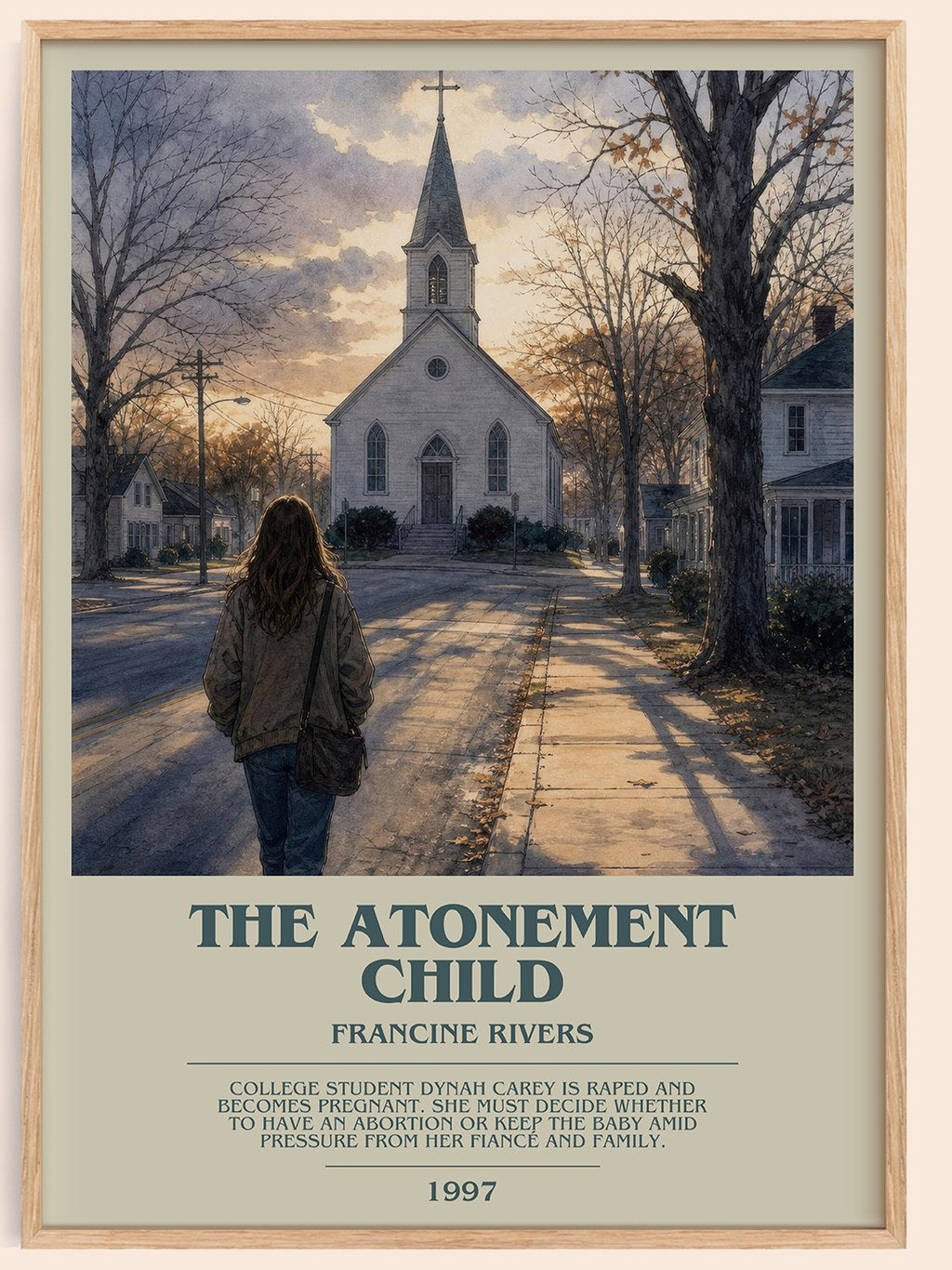 The Atonement Child bookish book poster by Francine Rivers – framed literary art print