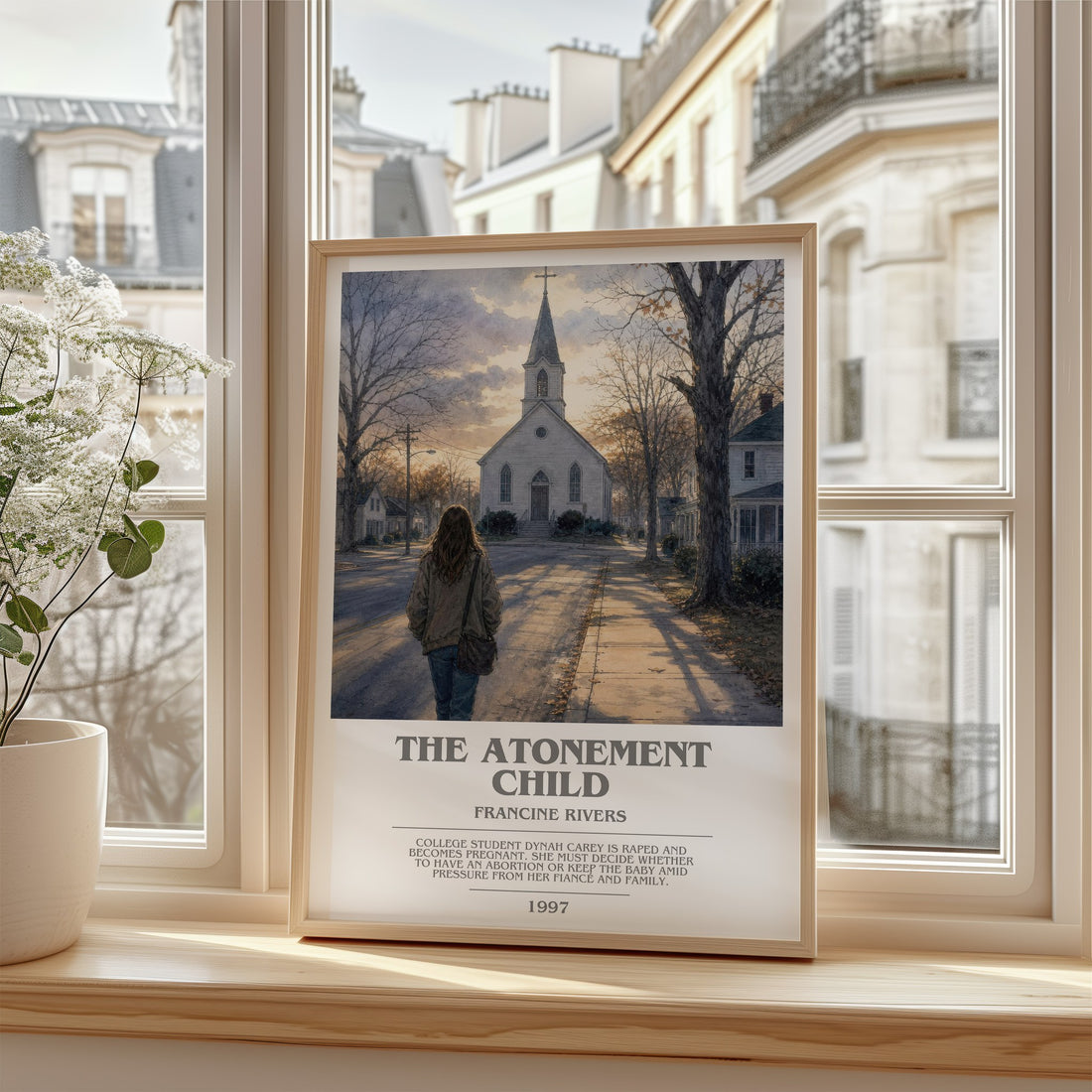 The Atonement Child bookish poster colour and style options – Francine Rivers book art