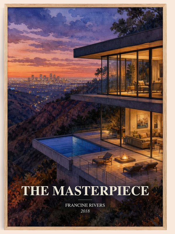 The Masterpiece watercolour book poster by Francine Rivers – framed literary art print