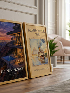 The Masterpiece watercolour print framed by window – literary home decor