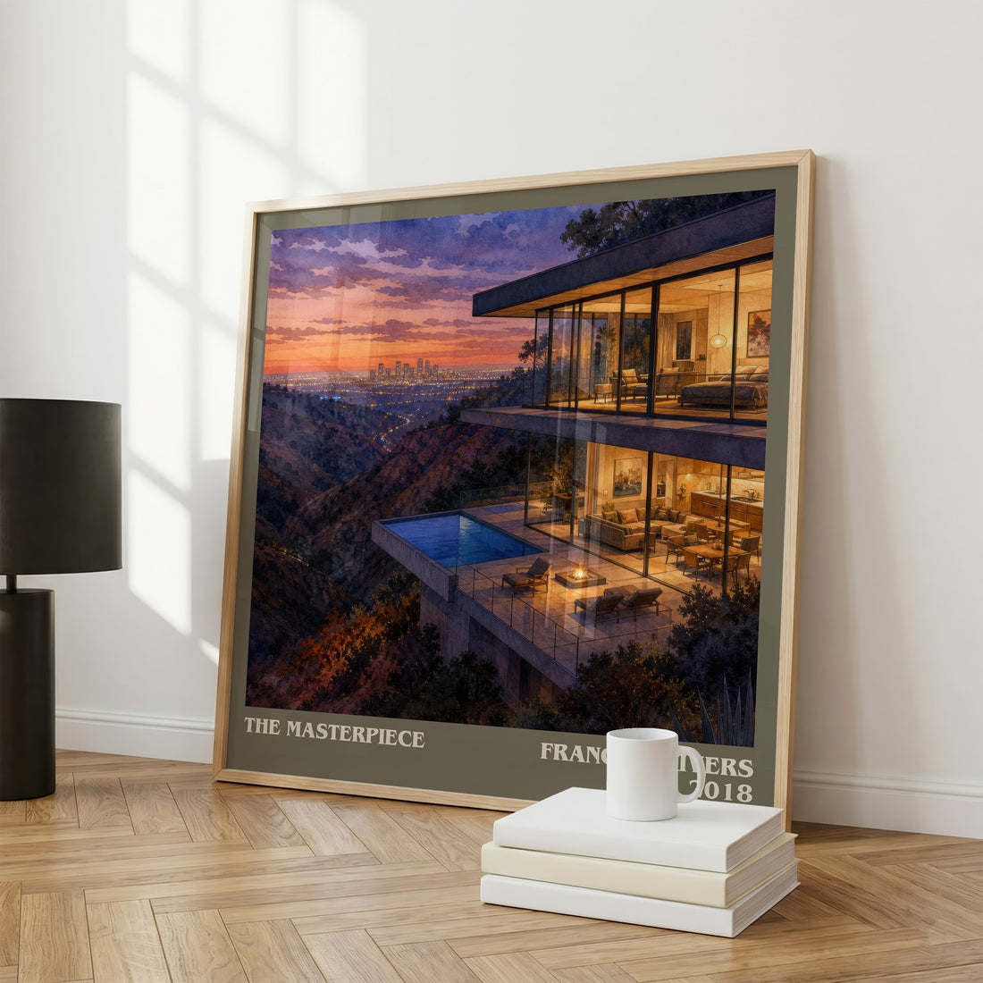 The Masterpiece literary print framed by window – literary home decor